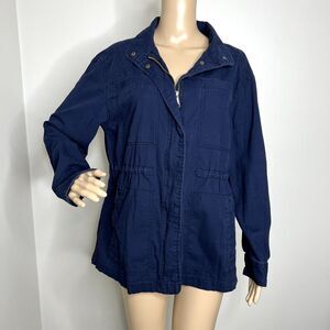Old Navy Blue Full Zip Utility Jacket